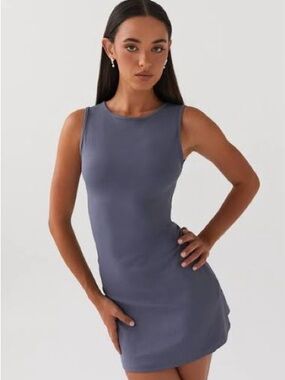 Peppermayo Sleeveless Mini Dress in grey